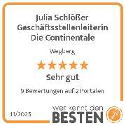 Julia Schlößer Geschäftsstellenleiterin Die Continentale - werkenntdenBESTEN.de Qualitätssiegel
