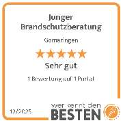 Junger Brandschutzberatung - werkenntdenBESTEN.de Qualitätssiegel