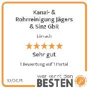 Kanal- & Rohrreinigung Jägers & Sinz GbR - werkenntdenBESTEN.de Qualitätssiegel