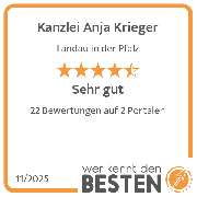 Kanzlei Anja Krieger - werkenntdenBESTEN.de Qualitätssiegel