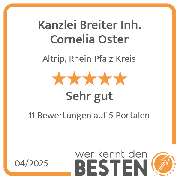 Kanzlei Breiter Inh. Cornelia Oster - werkenntdenBESTEN.de Qualitätssiegel