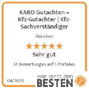 KARO Gutachten – Kfz-Gutachter | Kfz-Sachverständiger - werkenntdenBESTEN.de Qualitätssiegel