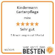 Kindermann Gartenpflege - werkenntdenBESTEN.de Qualitätssiegel
