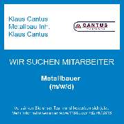 Klaus Cantus Metallbau Inh. Klaus Cantus - Metallbauer (m/w/d)