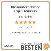 Kleinunternehmer Krijan Tomislav - werkenntdenBESTEN.de Qualitätssiegel
