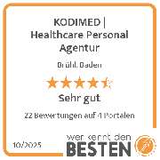 KODIMED | Healthcare Personal Agentur - werkenntdenBESTEN.de Qualitätssiegel