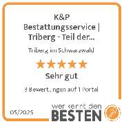 K&P Bestattungsservice | Triberg - Teil der mymoria Familie - werkenntdenBESTEN.de Qualitätssiegel