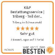 K&P Bestattungsservice | Triberg - Teil der mymoria Familie - werkenntdenBESTEN.de Qualitätssiegel
