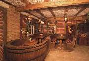 Krabba-Nescht Holzbronn - Gastraum Black Wood Keller