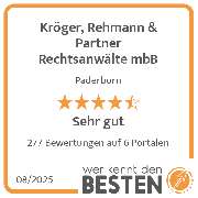 Kröger, Rehmann & Partner Rechtsanwälte mbB - werkenntdenBESTEN.de Qualitätssiegel