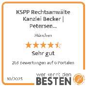 KSPP Rechtsanwälte Kanzlei Becker | Petersen Partnerschaftsgesellschaft mbB - werkenntdenBESTEN.de Qualitätssiegel