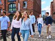 Kühne Logistics University gGmbH - Students of KLU in Hamburg's Speicherstadt.