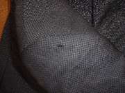 Kunststopferei Hiltmann - Kunststopfen und Reparatur von Strickkleidung und Businesskleidung - Sakko - grau gemustert - Mottenloch - Ärmel