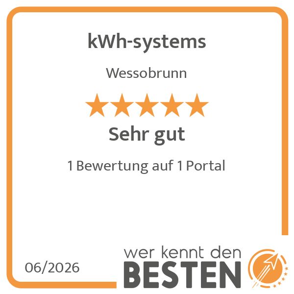 kWh-systems - werkenntdenBESTEN.de Qualitätssiegel