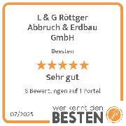 L & G Röttger Abbruch & Erdbau GmbH - werkenntdenBESTEN.de Qualitätssiegel