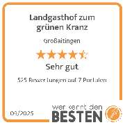 Landgasthof zum grünen Kranz - werkenntdenBESTEN.de Qualitätssiegel