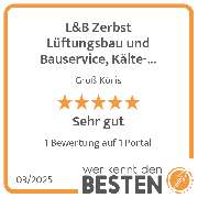 L&B Zerbst Lüftungsbau und Bauservice, Kälte- und Klimaanlagenbau - werkenntdenBESTEN.de Qualitätssiegel