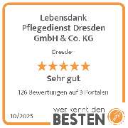 Lebensdank Pflegedienst Dresden GmbH & Co. KG - werkenntdenBESTEN.de Qualitätssiegel