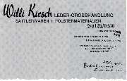 LEDER KIRSCH, CARdRESS, ELEMENTA Technik, Willi Kirsch GmbH Handelskontor in München - Geschichte
