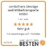 LenGoTrans Umzüge und Möbeltransporte GmbH - werkenntdenBESTEN.de Qualitätssiegel