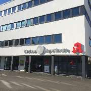 Linden Apotheke, Schramm oHG am Krankenhaus Düren - Aussenansicht der Linden Apotheke, Schramm oHG am Krankenhaus Düren