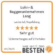 Lohn- & Baggerunternehmen Lang - werkenntdenBESTEN.de Qualitätssiegel
