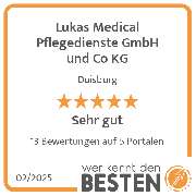 Lukas Medical Pflegedienste GmbH und Co KG - werkenntdenBESTEN.de Qualitätssiegel