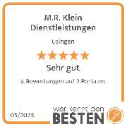 M.R. Klein Dienstleistungen - werkenntdenBESTEN.de Qualitätssiegel