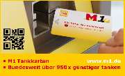M1 Tankstellen GmbH - Mit der M1 Tankkarte tanken Firmen und Privatkunden immer günstig, bundesweit an über 950 Tankstellen.