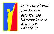 Malermeister & Gebäudeenergieberater Jens Bobzin - Visitenkarte Maler-Meisterbetrieb