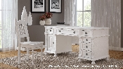 Landhaus Schreibtisch in Weiß & Massivholz Kiefer - Massivholzmöbel Rose - Onlineshop, Neubrandenburg