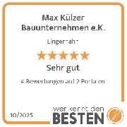Max Külzer Bauunternehmen e.K. - werkenntdenBESTEN.de Qualitätssiegel
