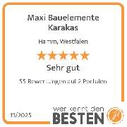 Maxi Bauelemente Karakas - werkenntdenBESTEN.de Qualitätssiegel