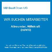 MB Bau&Clean UG - Allrounder, Hilfskraft  (m/w/d)