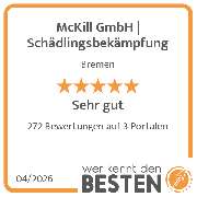 McKill GmbH | Schädlingsbekämpfung - werkenntdenBESTEN.de Qualitätssiegel