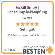 McKill GmbH | Schädlingsbekämpfung - werkenntdenBESTEN.de Qualitätssiegel