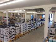 MEGA eG Regensburg - Standortbild Innenraum Lager MEGA eG Regensburg, Großhandel für Maler, Bodenleger und Stuckateure