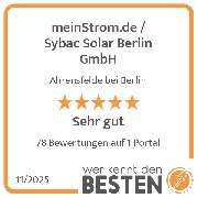 meinStrom.de / Sybac Solar Berlin GmbH - werkenntdenBESTEN.de Qualitätssiegel