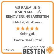 MG RAUM UND DESIGN MALER& RENOVIERUNGSARBEITEN - werkenntdenBESTEN.de Qualitätssiegel