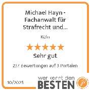 Michael Hayn - Fachanwalt für Strafrecht und Verkehrsrecht - werkenntdenBESTEN.de Qualitätssiegel