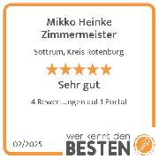 Mikko Heinke Zimmermeister - werkenntdenBESTEN.de Qualitätssiegel