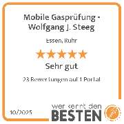Mobile Gasprüfung - Wolfgang J. Steeg - werkenntdenBESTEN.de Qualitätssiegel