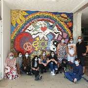 Mosaik Werkstatt Alexandra Kraski - Hamm - Wandmosaik COEXIST - Realschule GE