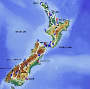 Neuseeland Adventure Tour Map der MotoGS WorldTours - Tour Operator