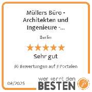 Müllers Büro - Architekten und Ingenieure - energieeffiziente Häuser - werkenntdenBESTEN.de Qualitätssiegel