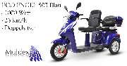 Muldex GmbH - Seniorenmobil 503 Blau Seniorenmobil für zwei Personen, 1000 Watt 25 km/h
