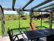 Multiraumzentrum Berlin - Brandenburg Inhaber: Dag Iske - die transparente Nehre Multiraumverglasung von innen am Terrassendach montiert