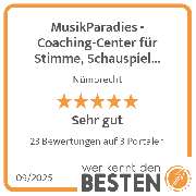 MusikParadies - Coaching-Center für Stimme, Schauspiel u. Trauma-Beratung Marion Willmanns - werkenntdenBESTEN.de Qualitätssiegel