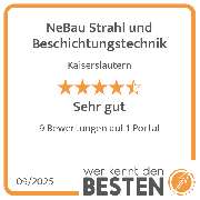 NeBau Strahl und Beschichtungstechnik - werkenntdenBESTEN.de Qualitätssiegel
