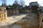 Nolte Grundbau GmbH - Sparkassenneubau Bremen-Lesum
Diverse Verbauarten: Berliner-Verbau, Bohrpfahlwand, Unterfangung